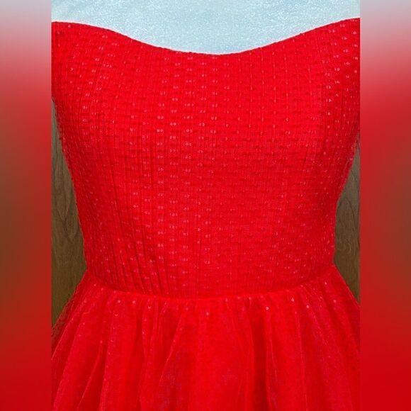 ML Monique Lhuillier Tulle Off The Shoulder Mini Dress size 6 - Picture 7 of 16